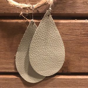 Faux leather earrings